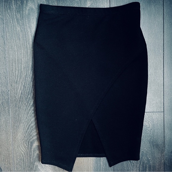 Rebel Sugar Asymmetrical Split Bodycon Skirt - Picture 2 of 14